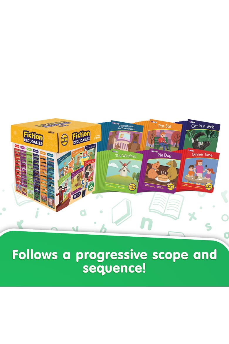Letters & Sound Set 2 Fiction Educational Learning Boxed Set, Alternate, color, Multicolored