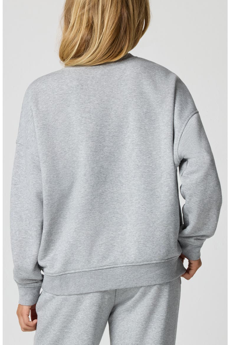 Rosette Oversize Pullover, Alternate, color, HEATHER GREY