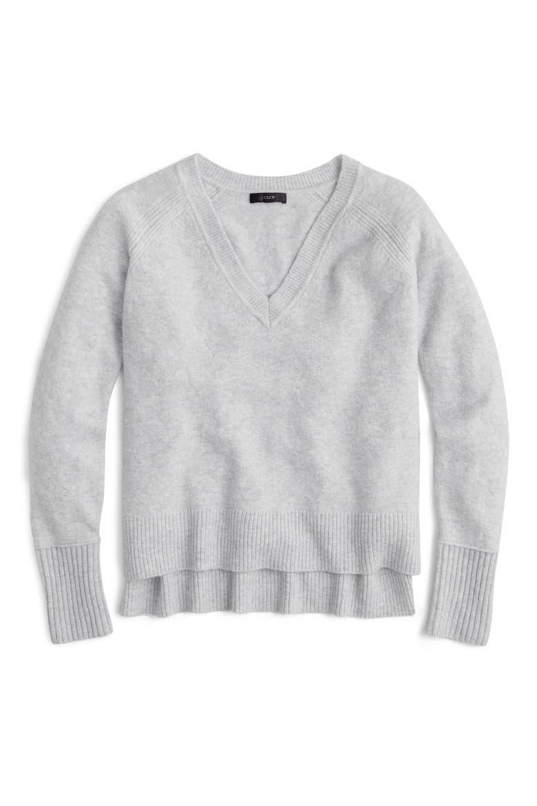 Supersoft Yarn V-Neck Sweater, Main, color, HEATHER DUSK