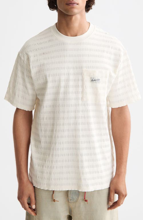 Scotch & Soda Relaxed Fit Tonal Stripe Pocket Tee In White