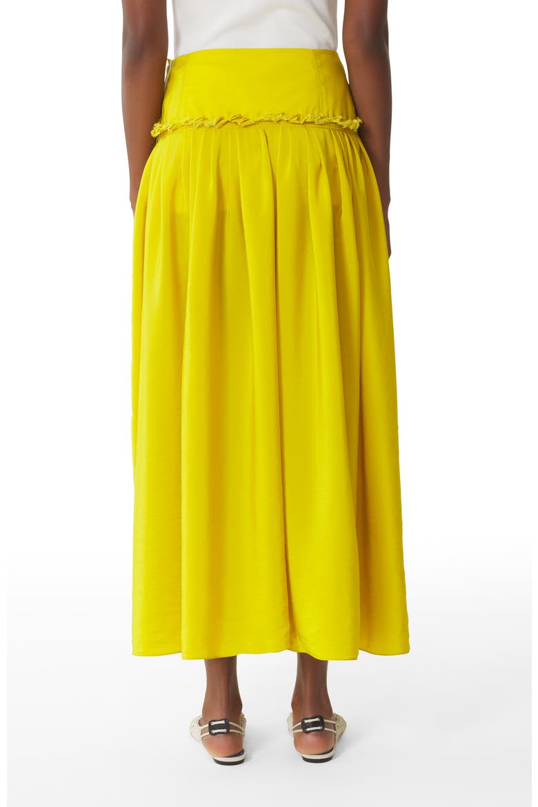 Yellow Basque Skirt In Charmeuse, Alternate, color, Yellow