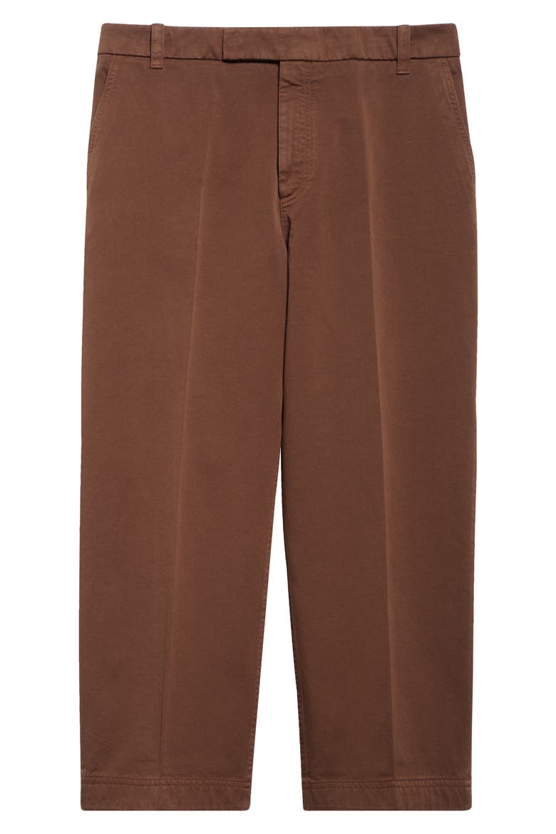 Cotton Twill Crop Chinos, Alternate, color, BROWN