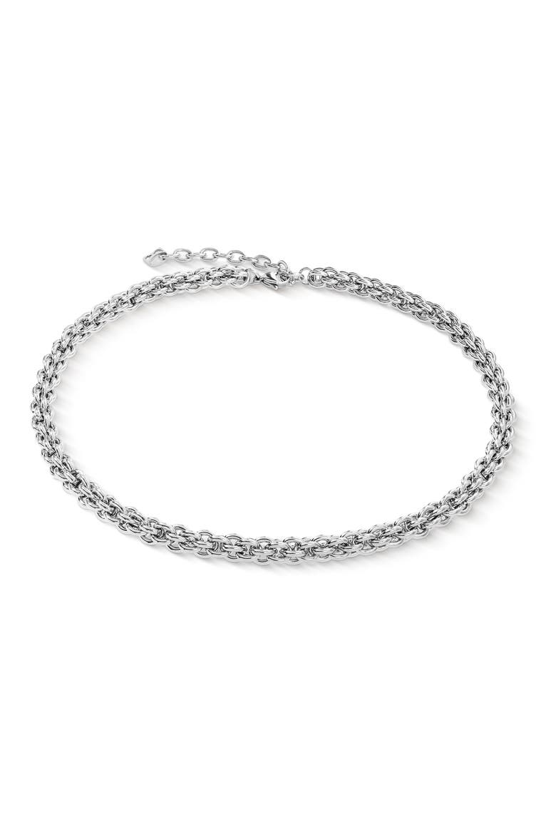 Mesh Chain Classic Necklace, Main, color, Silver
