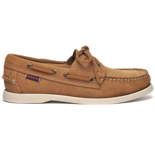 Sebago Docksides Portland Flesh Out Camel Suede In Brown