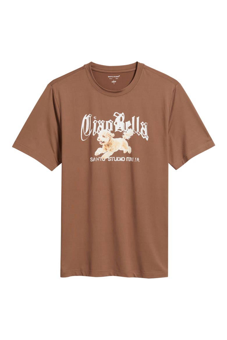 Tempo Ciao Bella Tech Graphic T-Shirt, Alternate, color, ESPRESSO