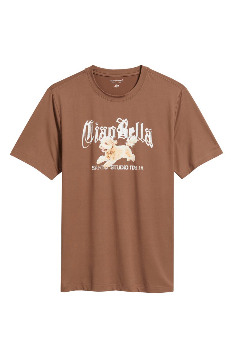 SANTO STUDIO Tempo Ciao Bella Tech Graphic T-Shirt, Alternate, color, Espresso