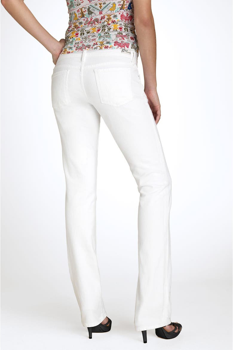 'Ava' Straight Leg Stretch Jeans, Main, color, SANTORINI- WHITE