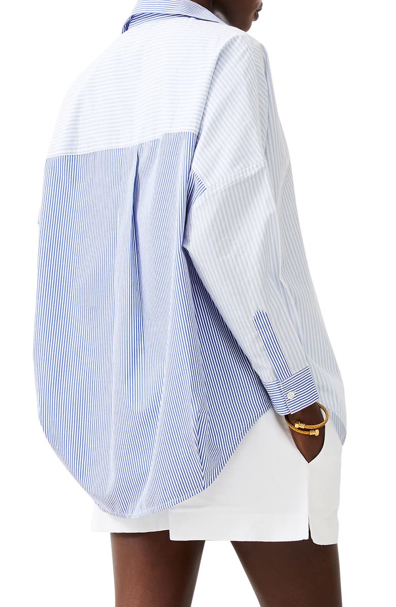 French Connection Stripe Popover Shirt, Alternate, color, 