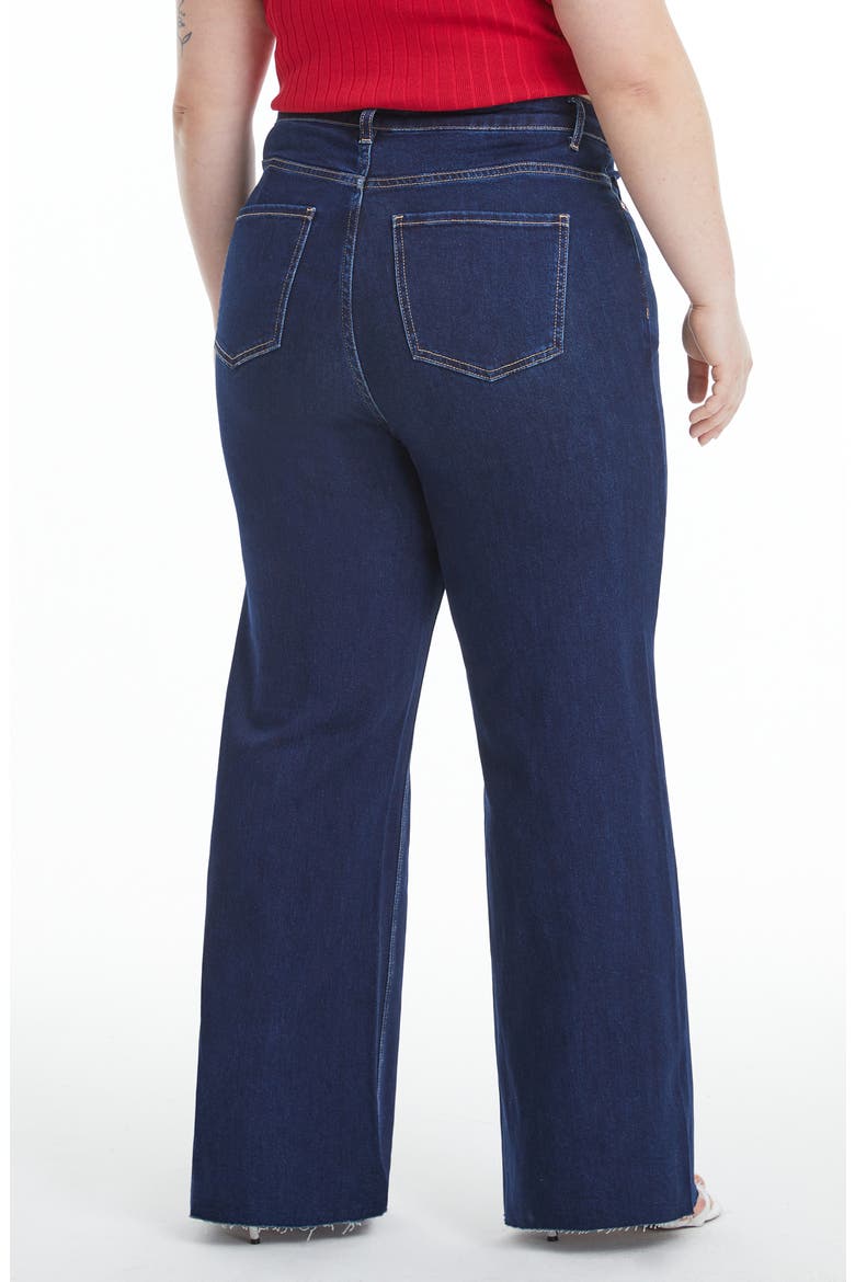High Waist Wide Leg Jeans, Alternate, color, DEEP WATER