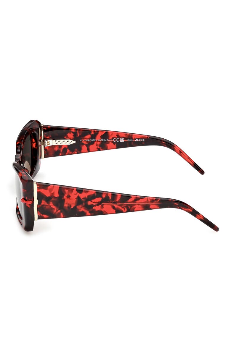 54mm Butterfly Sunglasses, Alternate, color, RED HAVANA / GOLD / ZEISS