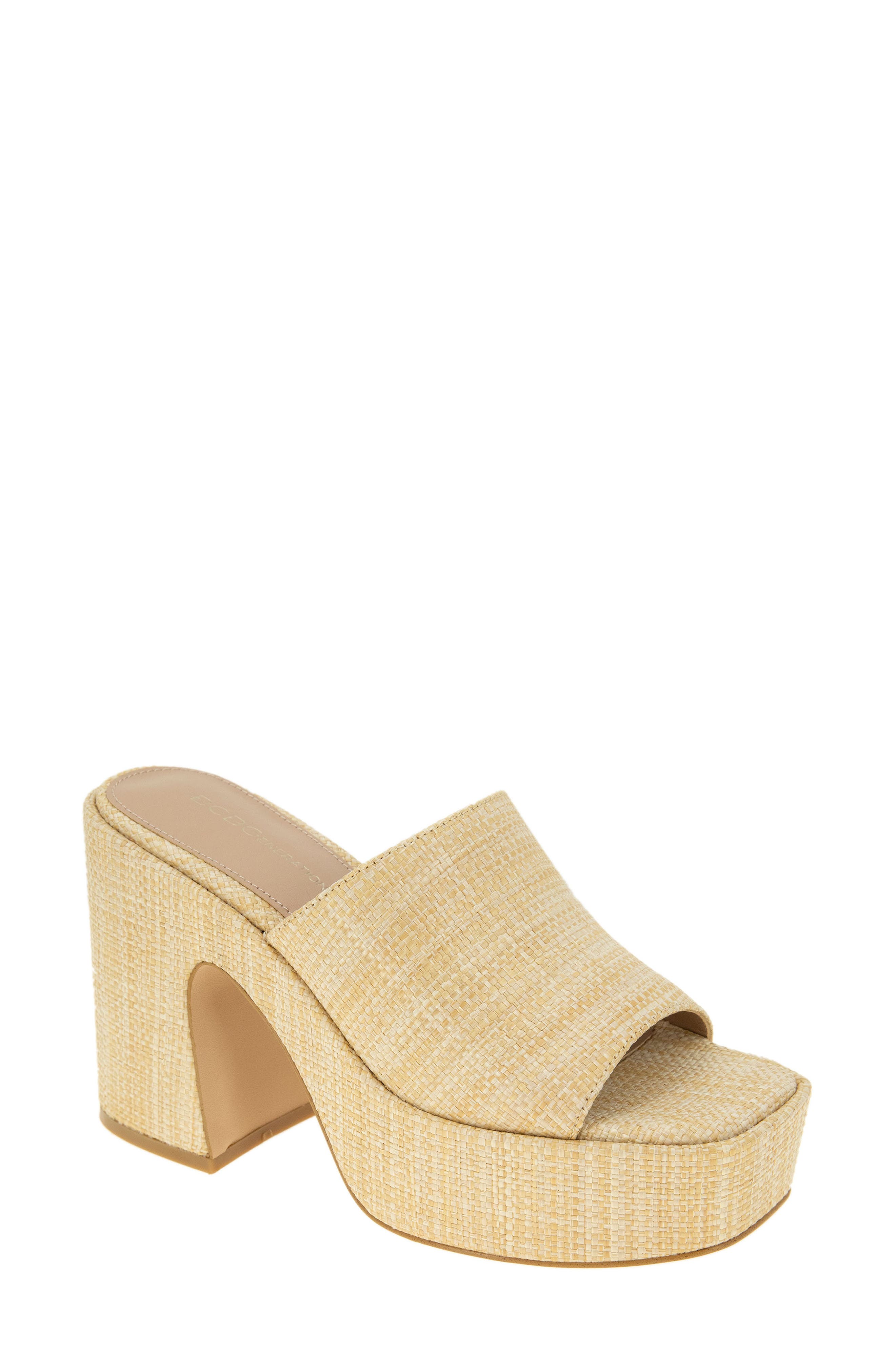 BCBGeneration Swoop Platform Slide Sandal, Main, color, 