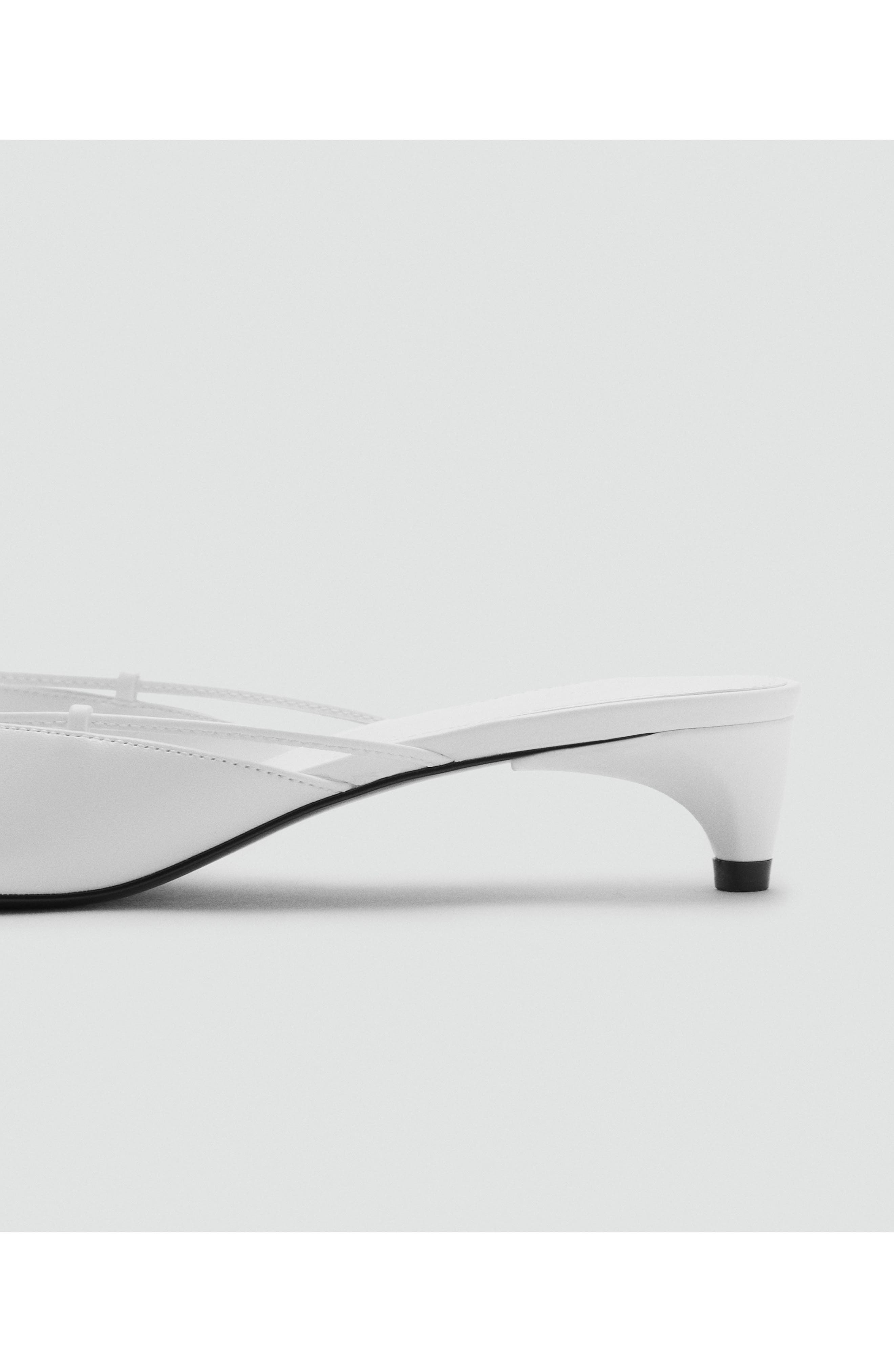 MANGO Pointed Toe Pump, Alternate, color, White