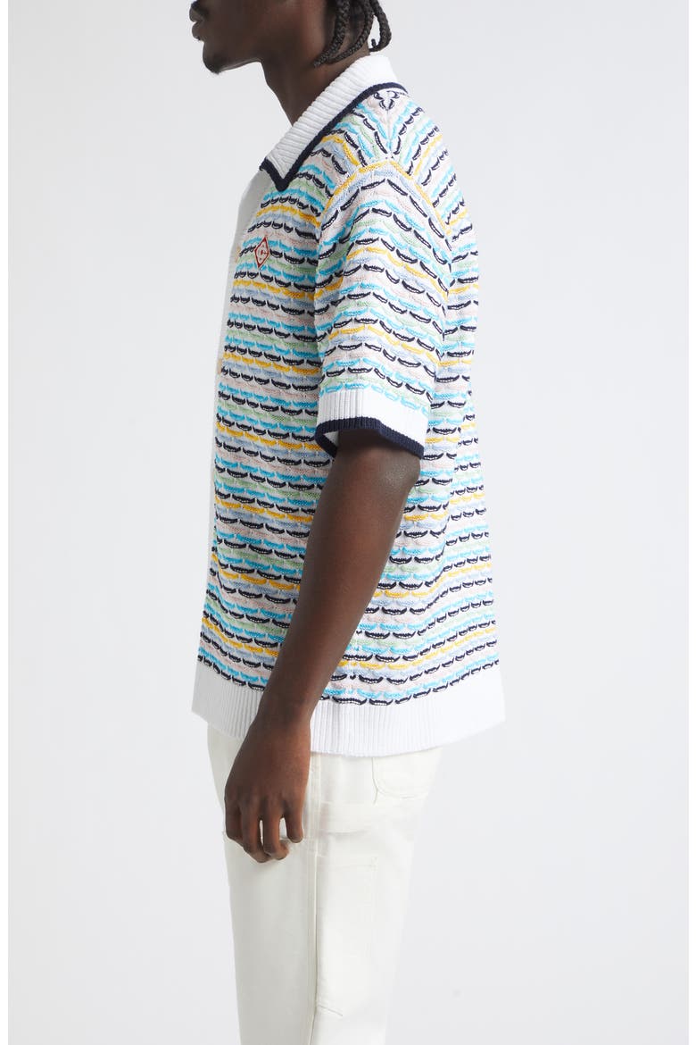 Stripe Cotton Reverse Jacquard Sweater, Alternate, color, COTTON