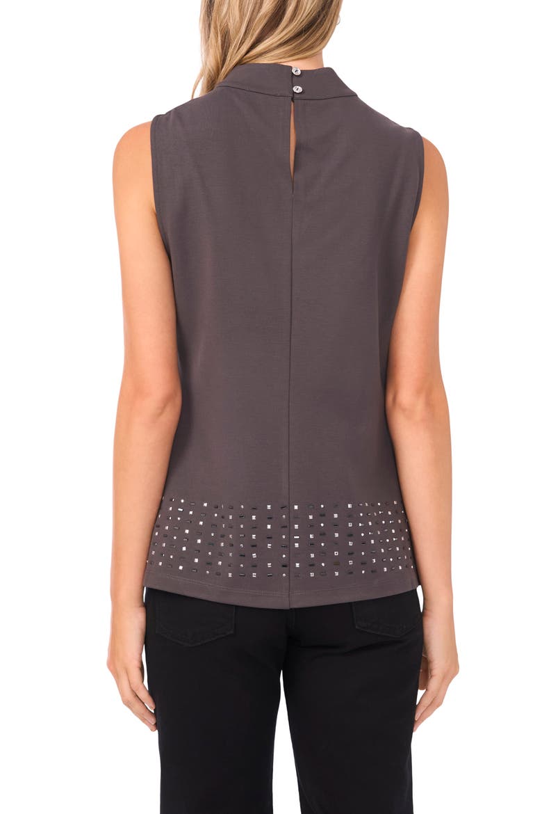 Bead Detail Mock Neck Top, Alternate, color, MEDIUM HEATHER GREY