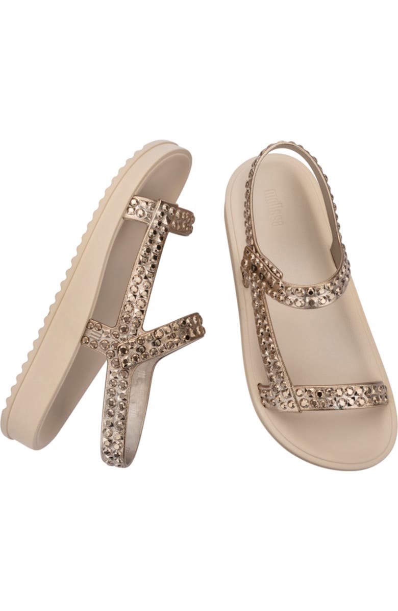 Melissa Lust Sandal, Alternate, color, Beige/ Gold