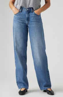 Levi's Baggy Wide Leg Cotton & Linen Dad Jeans