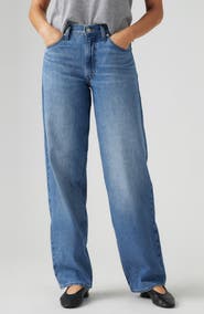 Levi's Baggy Wide Leg Cotton & Linen Dad Jeans