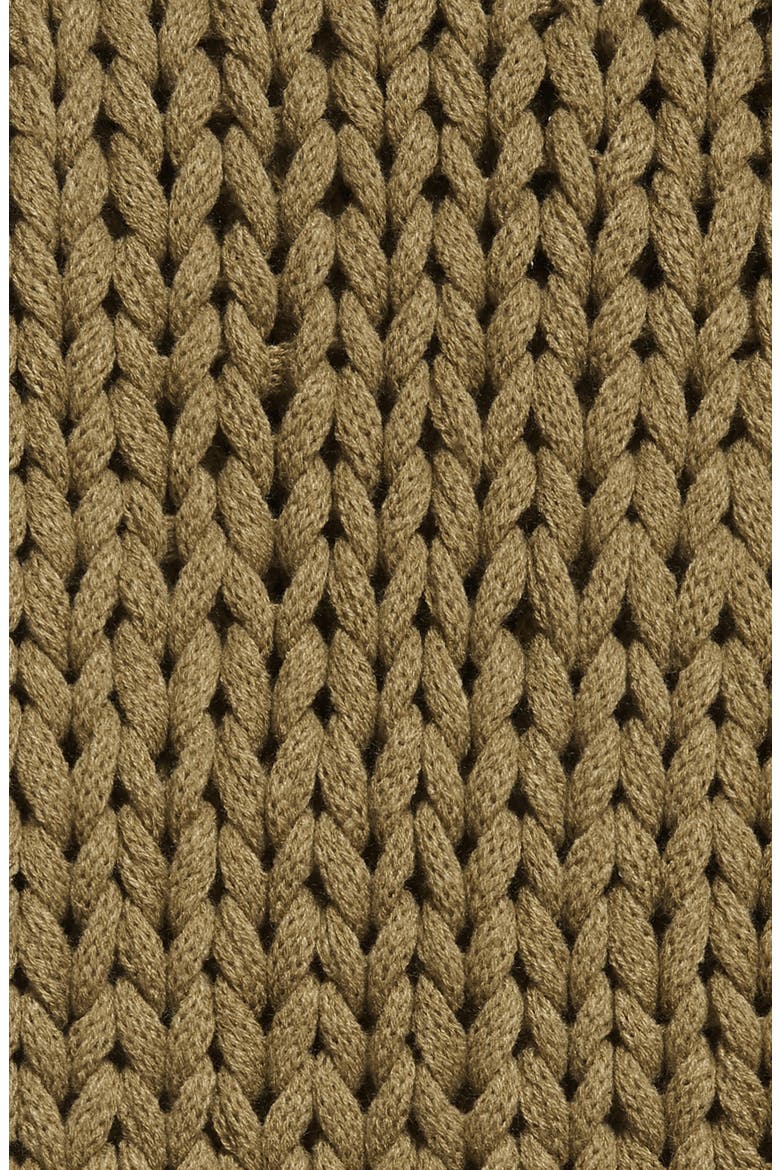 Jersey Rope Throw Blanket, Alternate, color, OLIVE MARSH