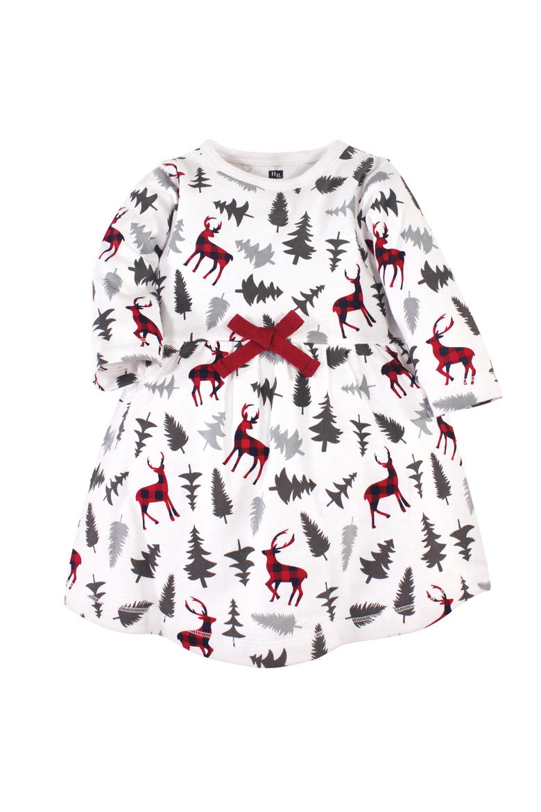 Two-Piece Long-Sleeve Dresses Set, Alternate, color, Forest Deer