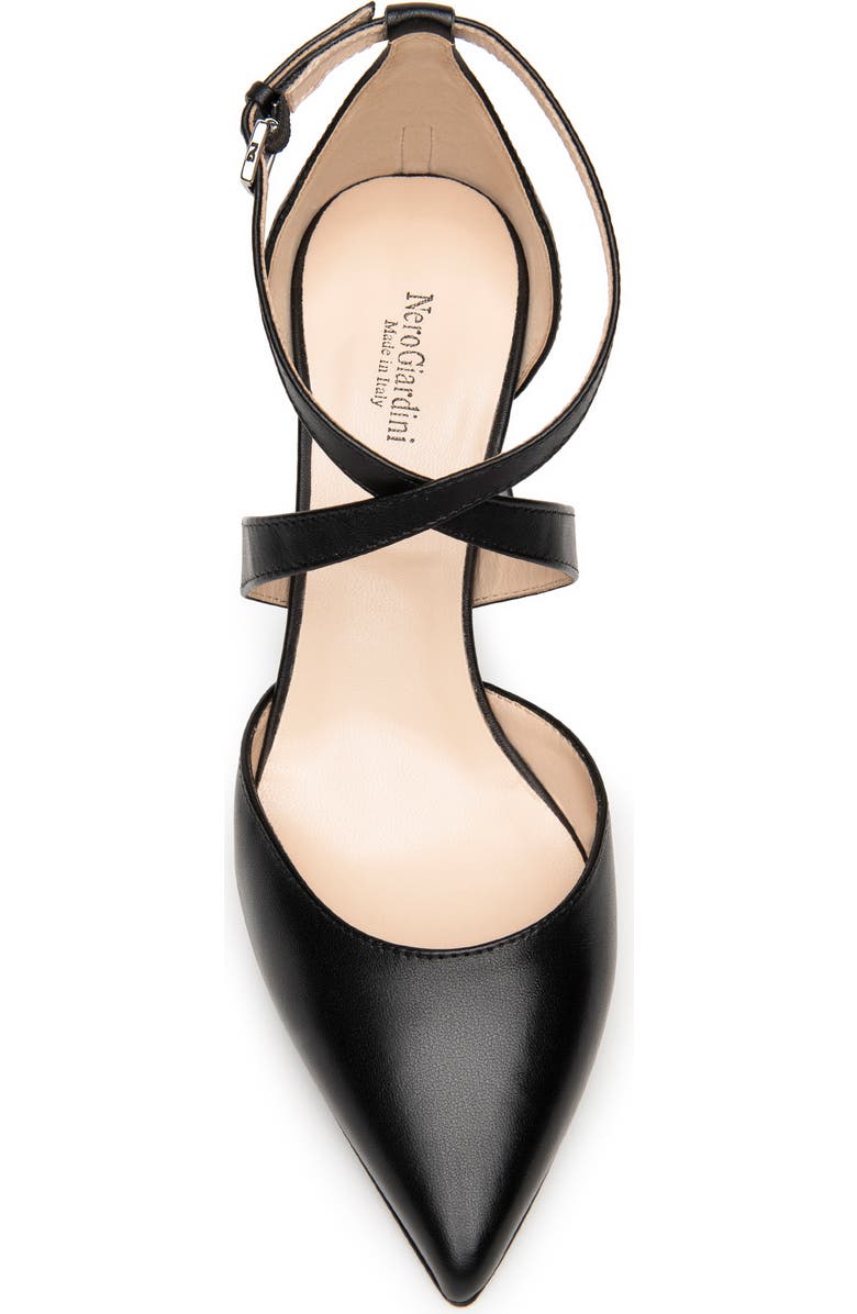 NeroGiardini Crisscross Strap Pointed Toe Pump, Alternate, color,