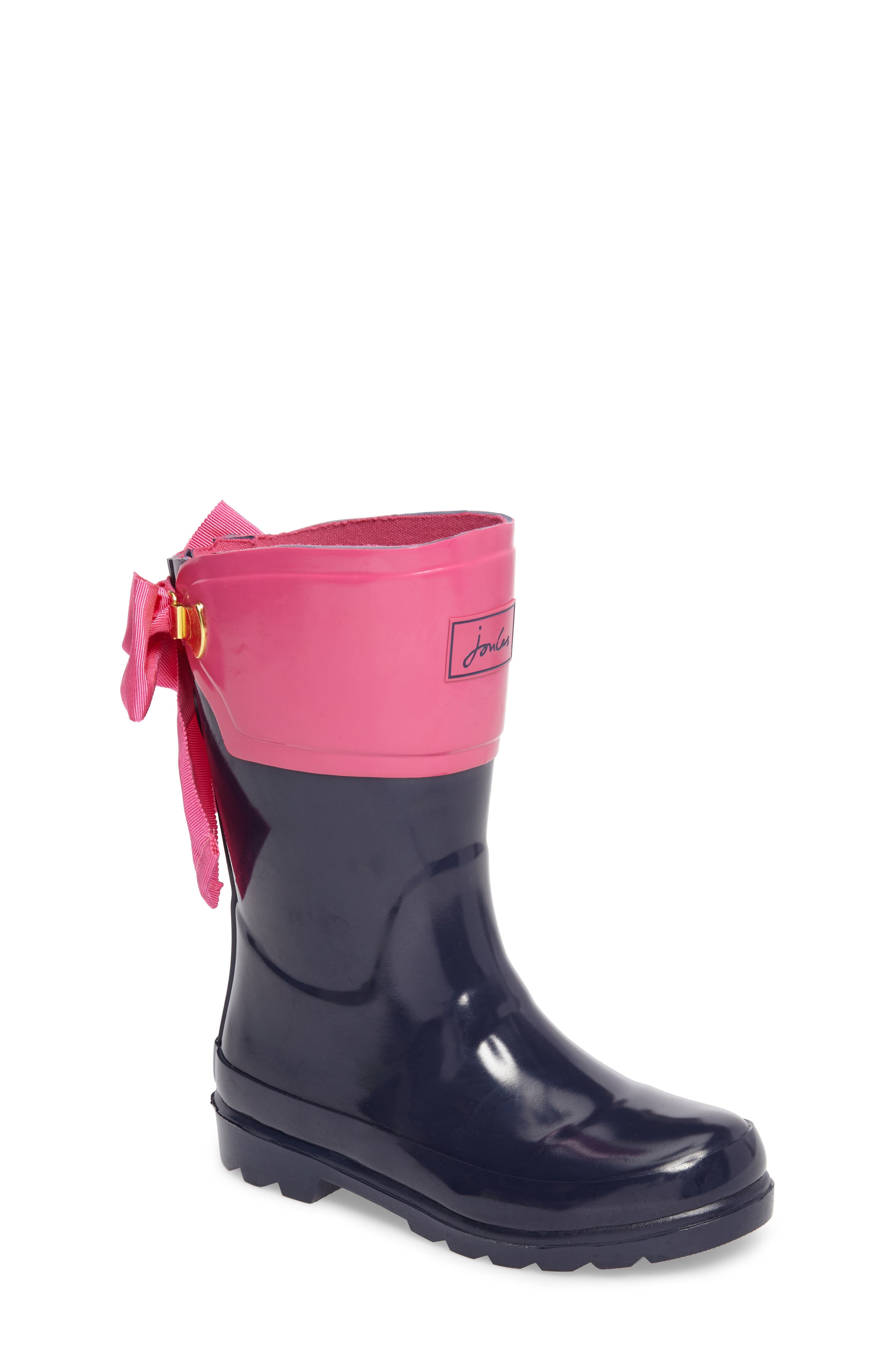 Joules Evedon Bow Waterproof Rain Boot, Main, color, 