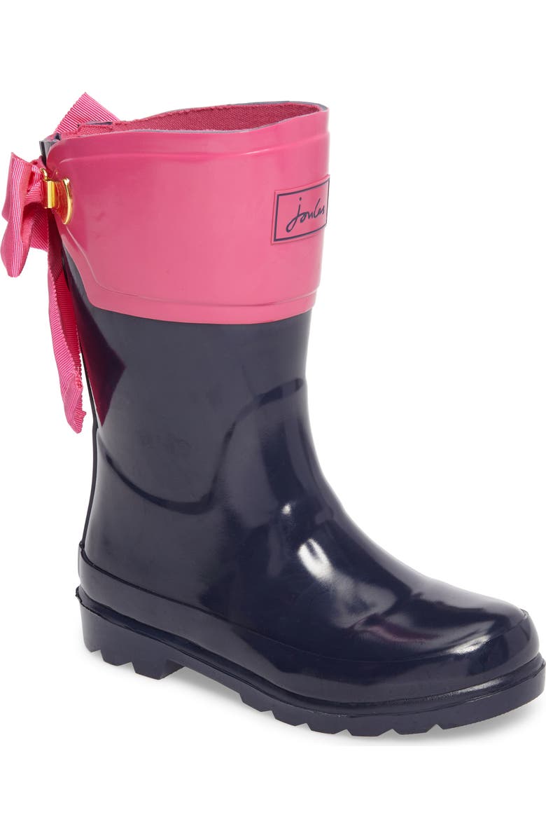Joules Evedon Bow Waterproof Rain Boot, Main, color,