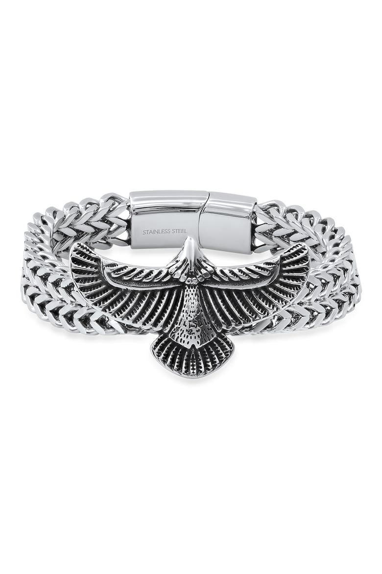 Eagle Wheat Chain Bracelet, Main, color, METALLIC