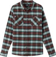 O'Neill Kids' Coastline Plaid Stretch Cotton Flannel Button-Up Shirt
