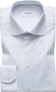 Eton Slim Fit Dot Print Dress Shirt