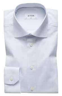Eton Slim Fit Dot Print Dress Shirt