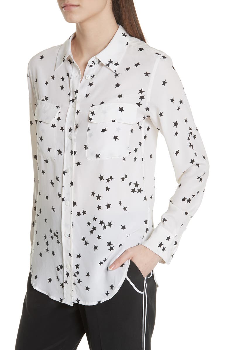 Equipment 'Starry Night' Silk Shirt, Alternate, color, 
