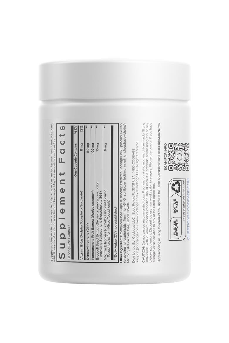 Liposomal DIM-E Vitamin E Tocopherols & Isomers Supplement, Alternate, color, White