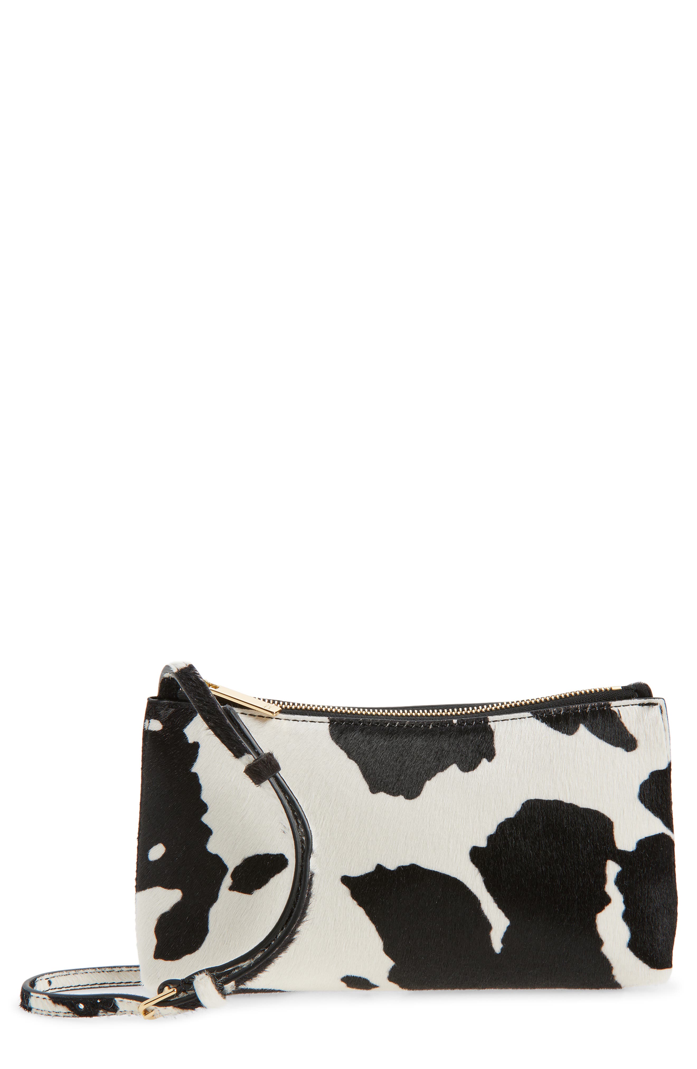 Mansur Gavriel Mini Gaia Crossbody Bag, Main, color, Printed Pony Hair
