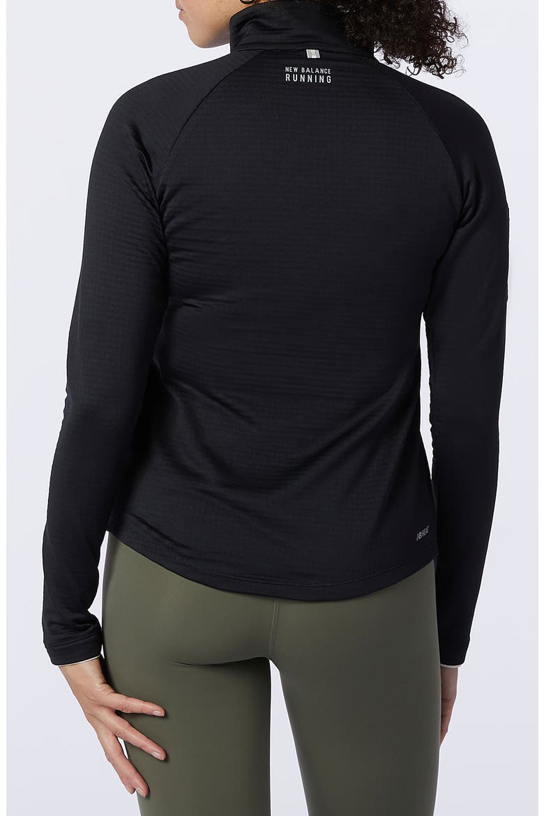 Impact Run Half Zip Heat Grid Pullover, Alternate, color, BLACK