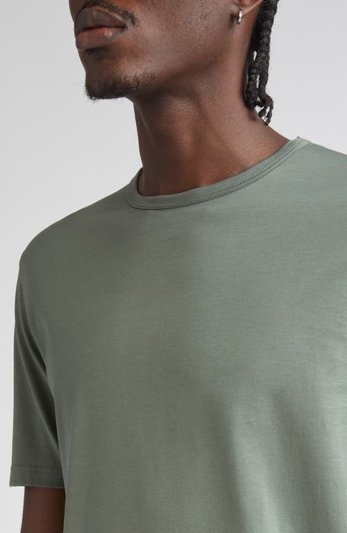 Sunspel Cotton Crewneck T-shirt In Green