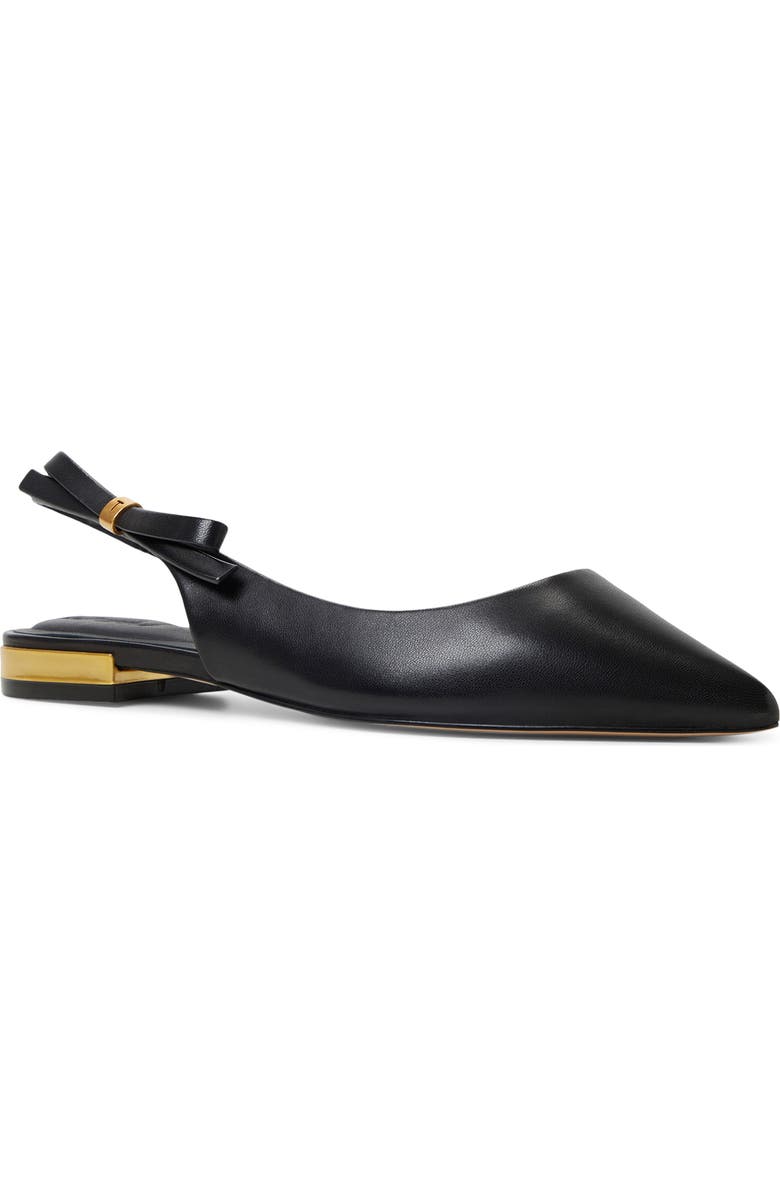 Ted Baker London Jane Bow Slingback Half D'Orsay Pointed Toe Flat, Main, color,
