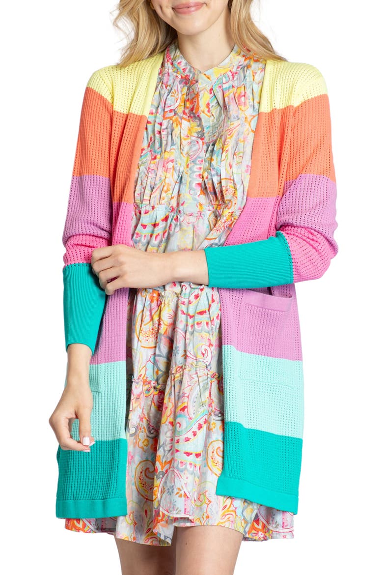 Rainbow Cardigan, Main, color, PINK MULTI