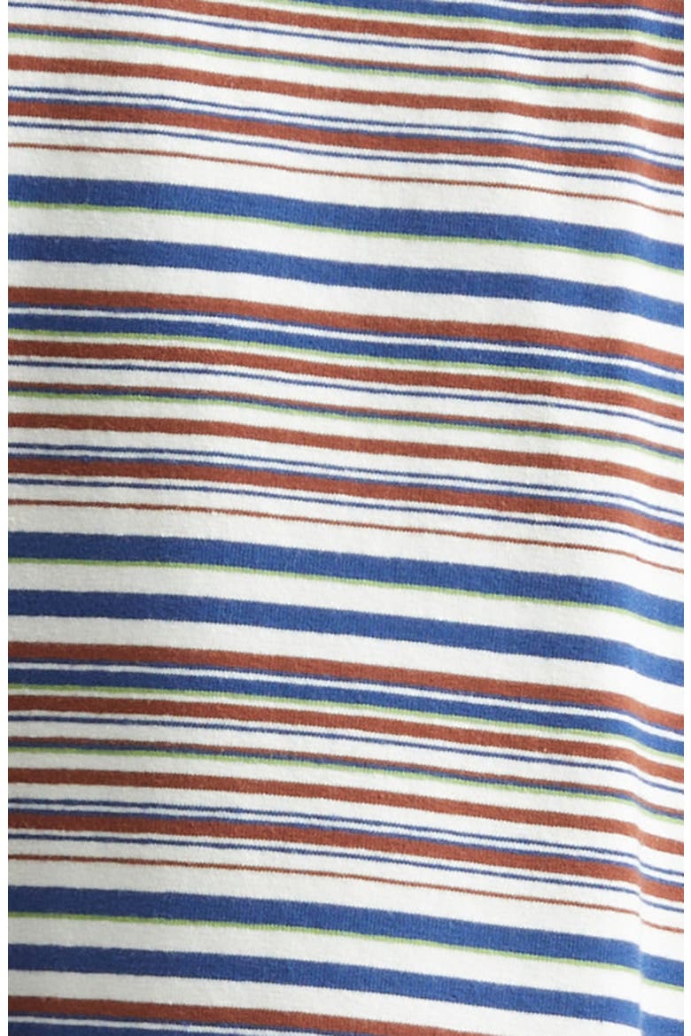 Sport Floral Stripe Raglan Sleeve T-Shirt, Alternate, color, WHITE AND BROWN STRIPES