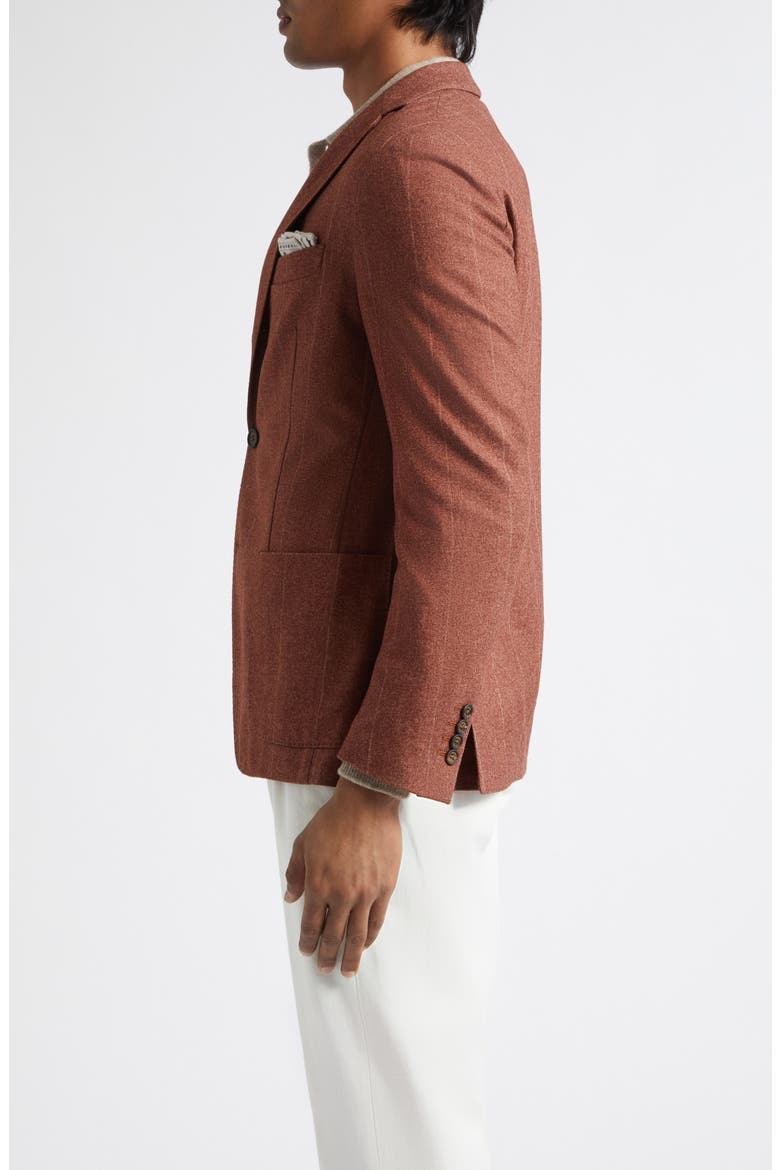 Slim Fit Pinstripe Wool & Cotton Blend Sport Coat, Alternate, color, 105 AMBER