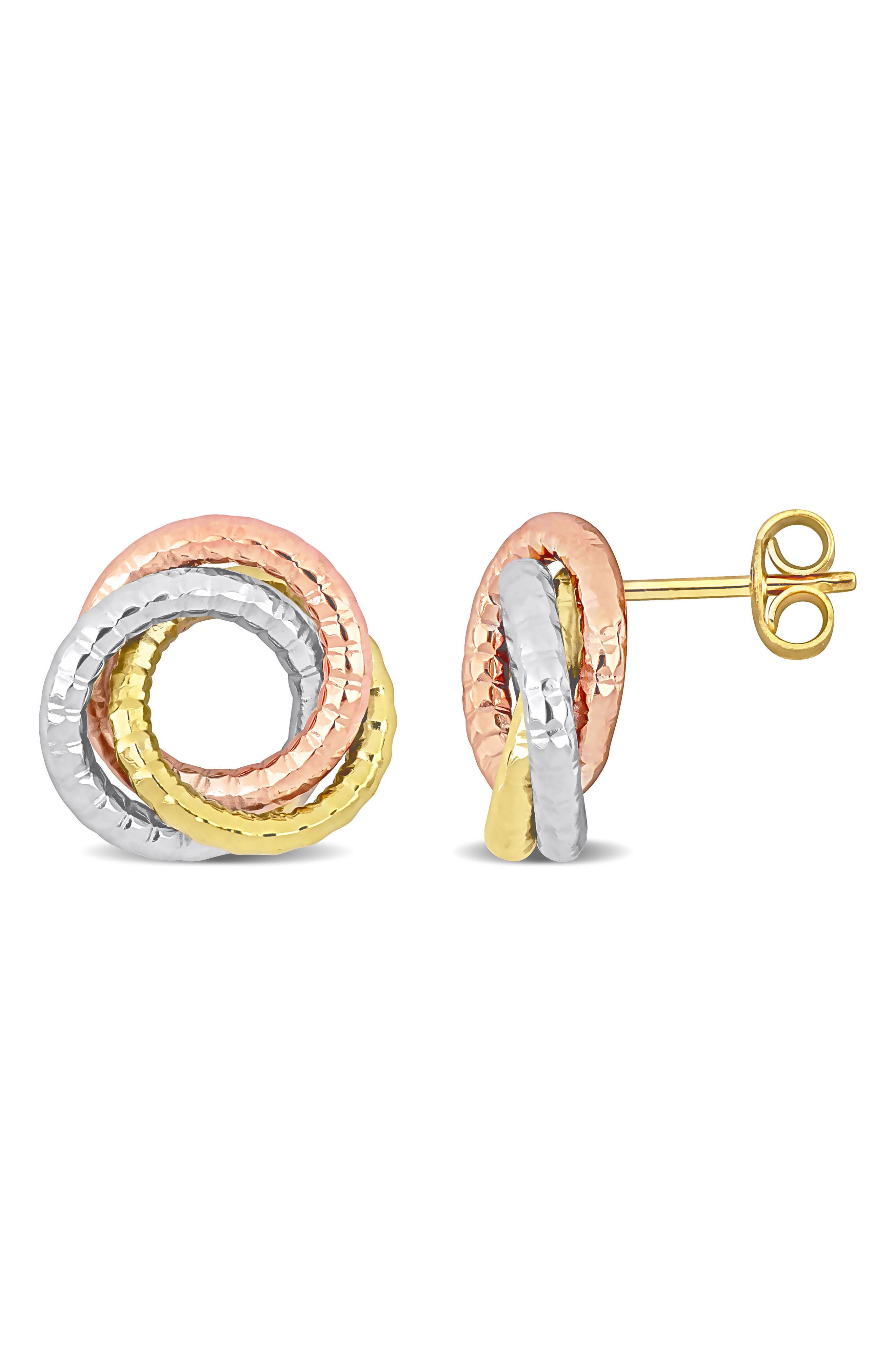 Open Love Knot Stud Earrings
