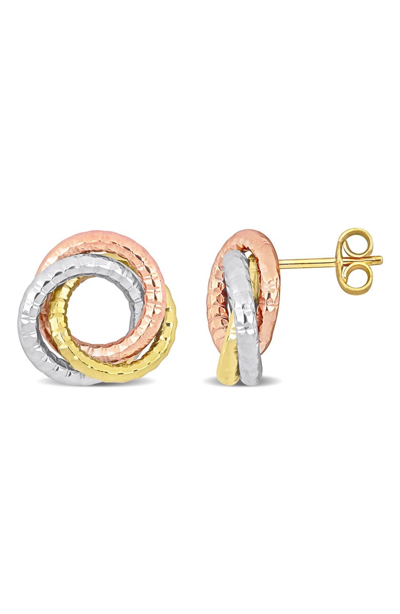 DELMAR Open Love Knot Stud Earrings, Main, color, Multi-Color