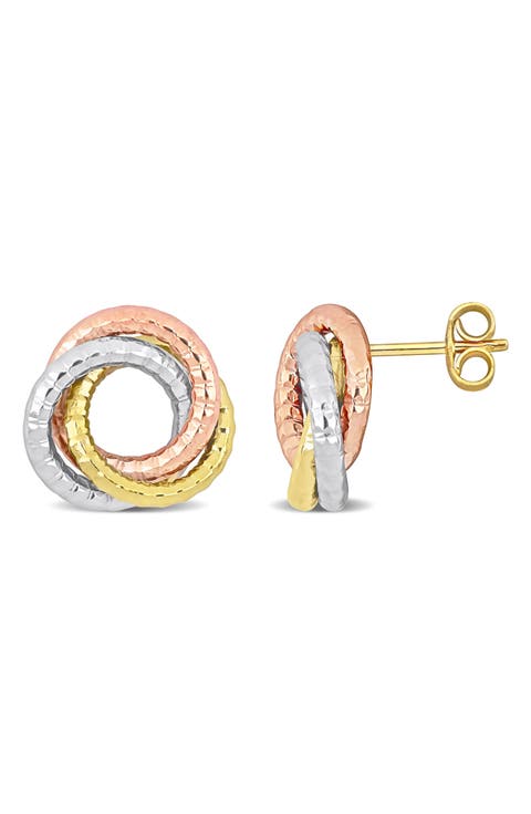 Open Love Knot Stud Earrings