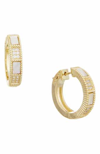 Cubic Zirconia Huggie Hoop Earrings