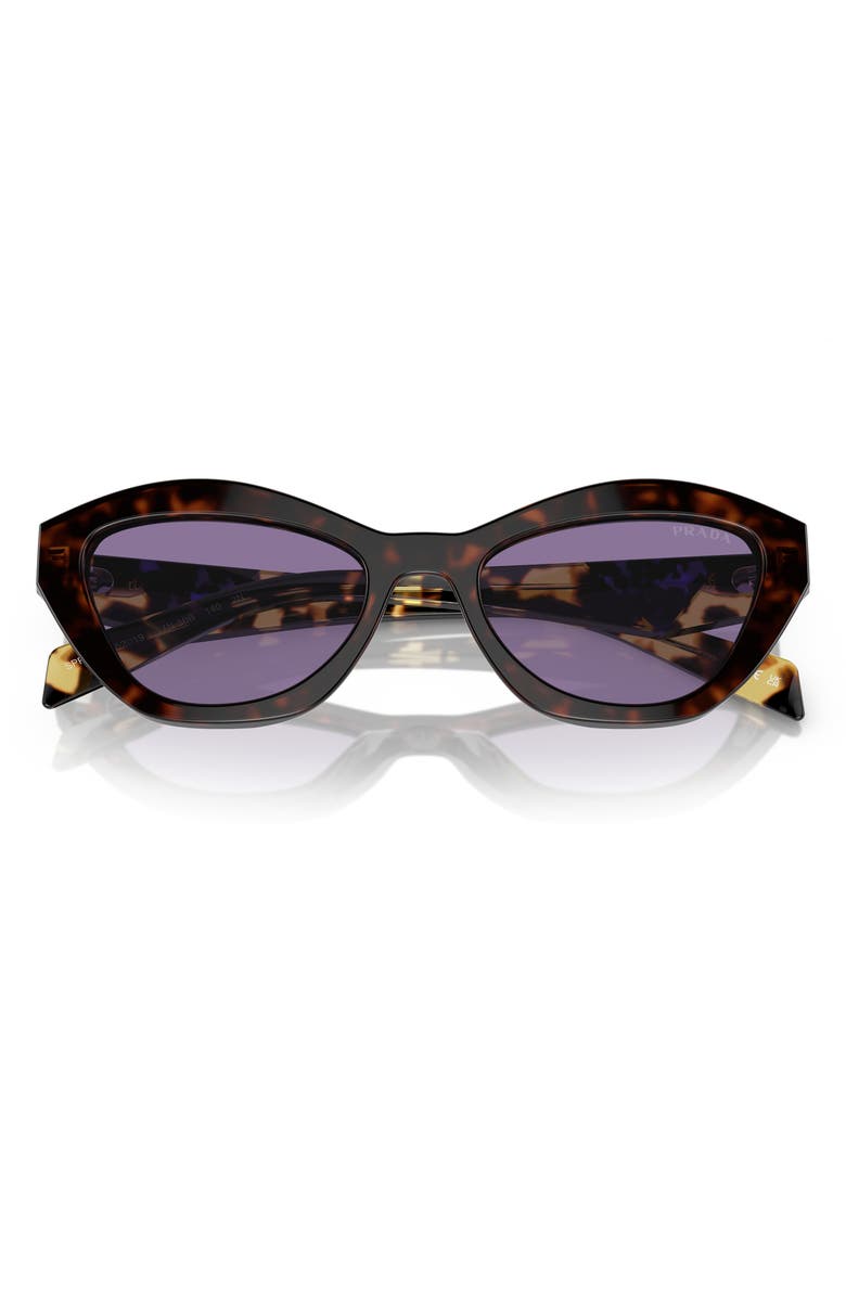 Prada 52mm Butterfly Sunglasses, Alternate, color, Havana