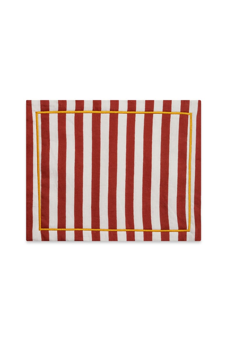 Placemat Set Of 2, Alternate, color, Riviera Mattone Mattone