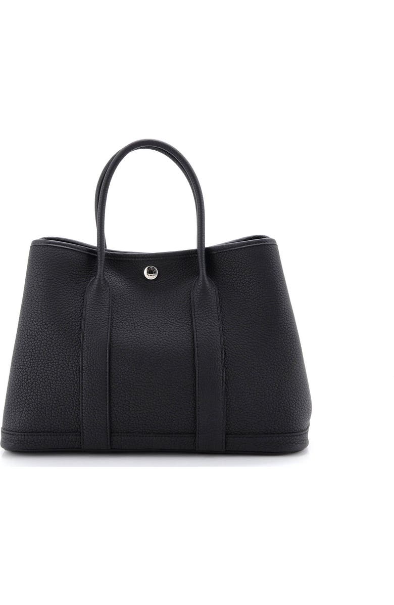 Pre-Owned Hermes Garden Party Tote Leather 30, Alternate, color, Noir