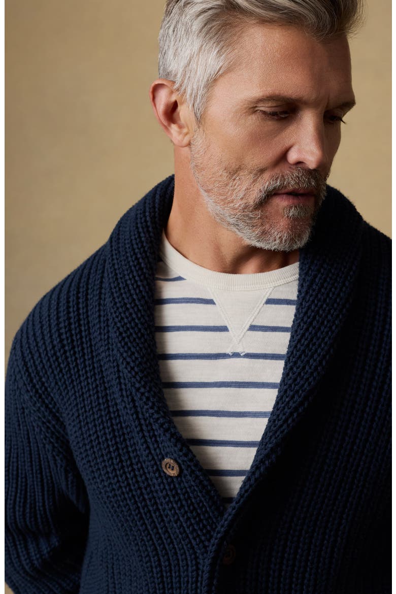 Pima Cotton Cardigan, Alternate, color, PLAYA NAVY