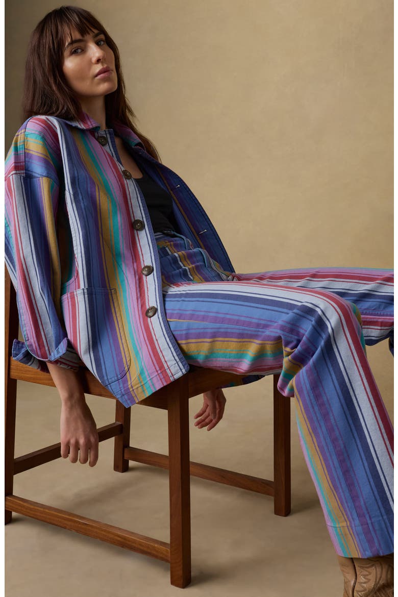 Sunset Stripe Patch Pocket Jeans, Alternate, color, PAINTED ROW STRIPE