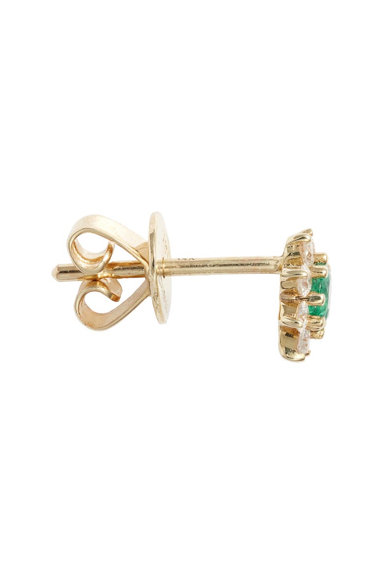 Emerald Flower Earrings, Alternate, color, YELLOW