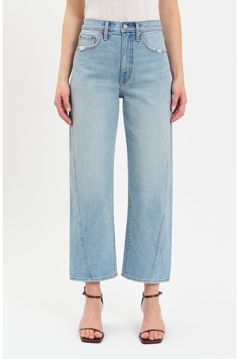 Westward High Waist Ankle Barrel Leg Jeans, Main, color, PULSE